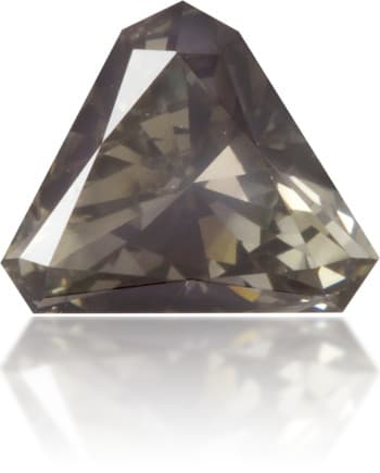 Natural Gray Diamond Triangle 0.40 ct Polished