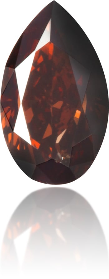 Natural Brown Diamond Pear Shape 0.21 ct Polished
