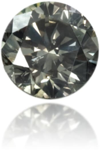 Natural Gray Diamond Round 0.41 ct Polished