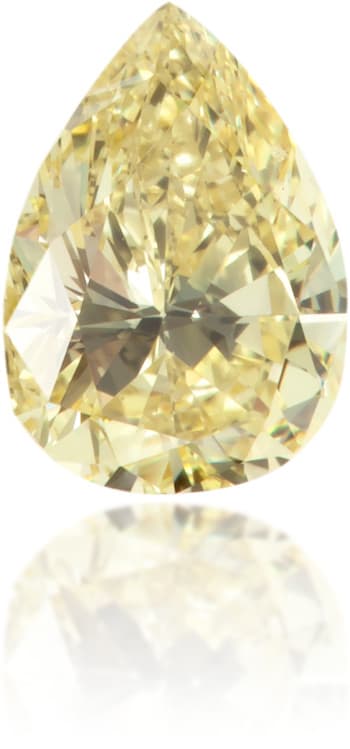Natural Yellow Diamond Pear Shape 0.36 ct Polished