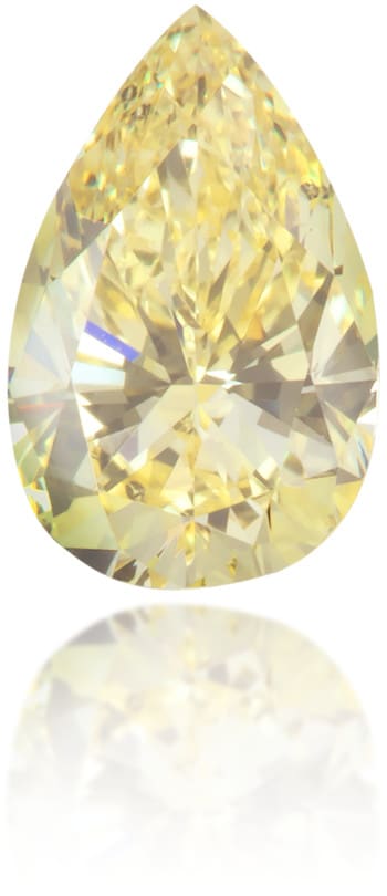 Natural Yellow Diamond Pear Shape 0.59 ct Polished