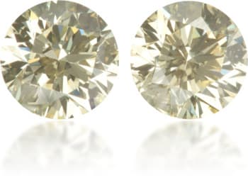 Natural Yellow Diamond Round 1.03 ct set
