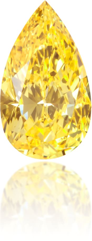 Natural Yellow Diamond Pear Shape 0.37 ct Polished