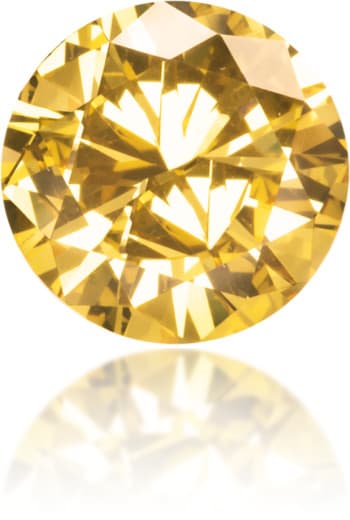 Natural Yellow Diamond Round 0.36 ct Polished