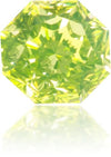 Natural Green Diamond Octagon 0.19 ct Polished