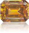Natural Orange Diamond Rectangle 0.37 ct Polished