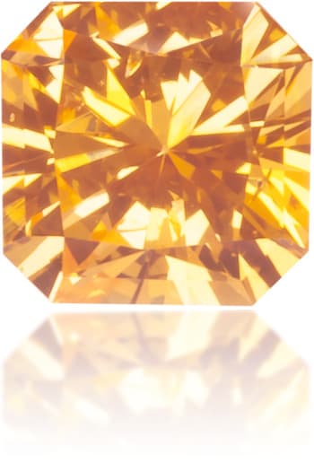 Natural Orange Diamond Square 0.17 ct Polished