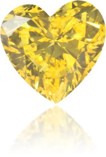 Natural Yellow Diamond Heart Shape 0.15 ct Polished