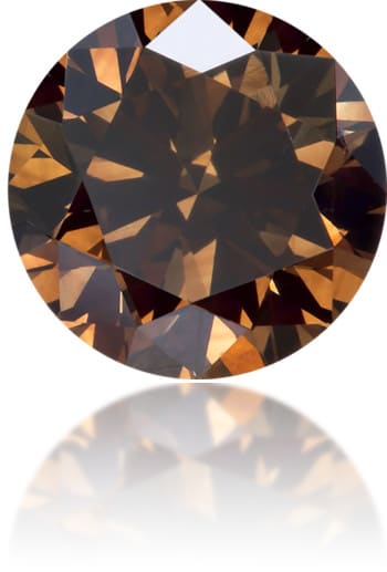 Natural Brown Diamond Round 0.81 ct Polished