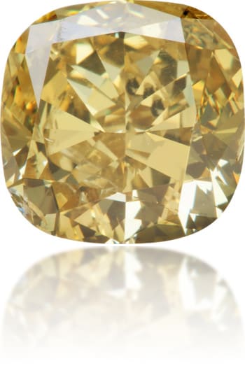 Natural Yellow Diamond Cushion 5.03 ct Polished