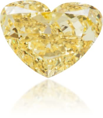 Natural Yellow Diamond Heart Shape 0.60 ct Polished