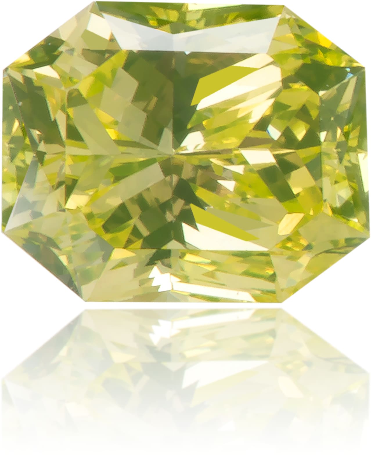 Natural Green Diamond Rectangle 0.63 ct Polished