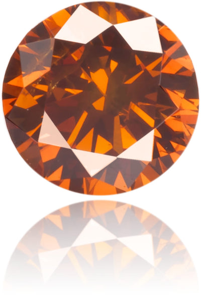 Natural Orange Diamond Round 0.22 ct Polished