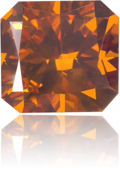 Natural Orange Diamond Square 0.49 ct Polished