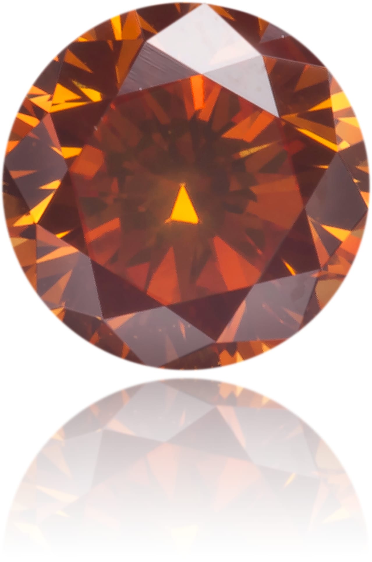 Natural Orange Diamond Round 0.27 ct Polished