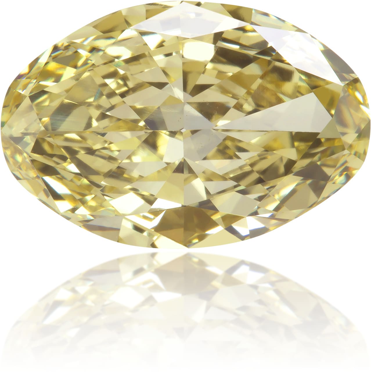 Natural Yellow Diamond Oval 1.82 ct Polished