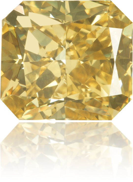 Natural Yellow Diamond Rectangle 3.17 ct Polished