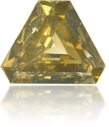 Natural Green Diamond Triangle 0.49 ct Polished