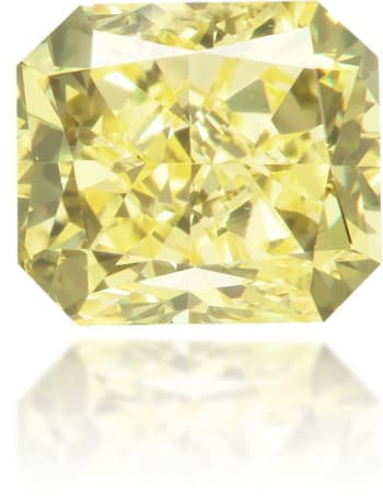 Natural Yellow Diamond Rectangle 0.85 ct Polished