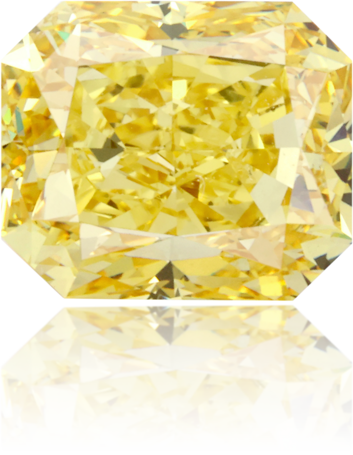 Natural Yellow Diamond Rectangle 1.54 ct Polished