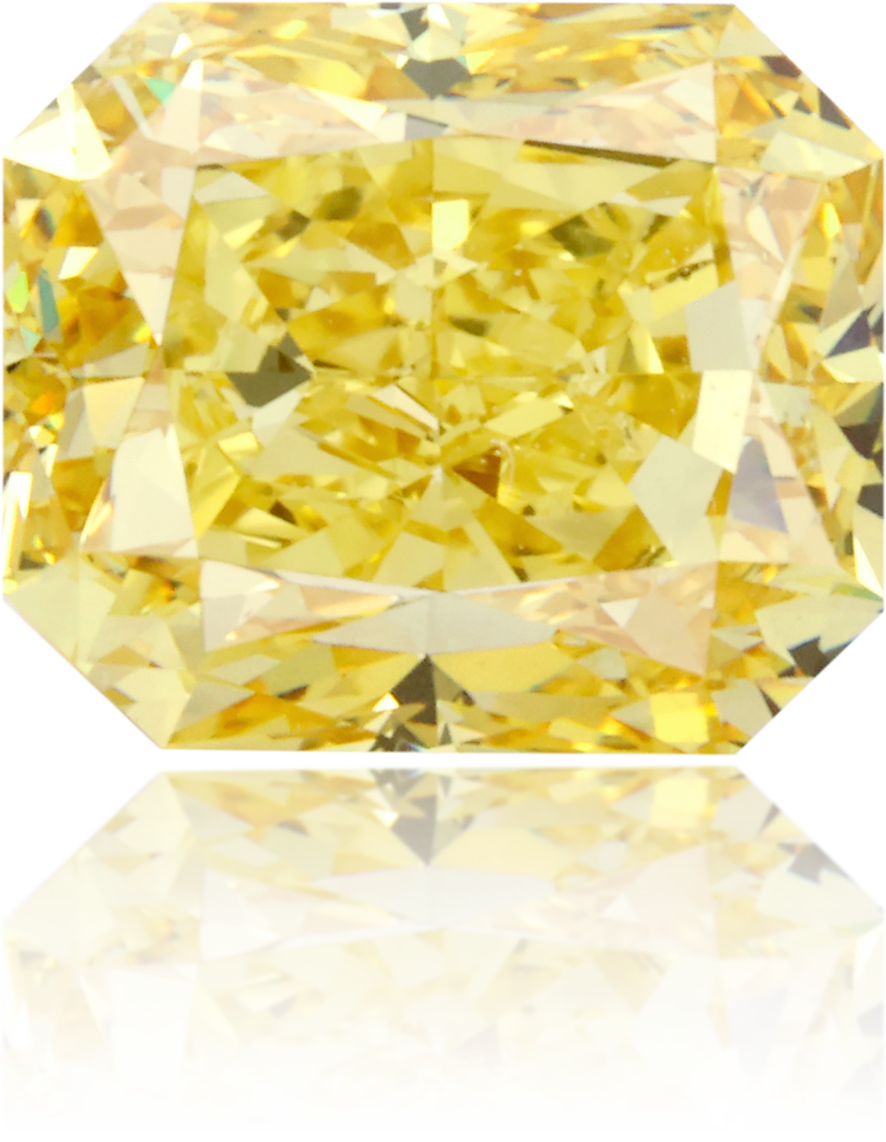 Natural Yellow Diamond Rectangle 1.54 ct Polished