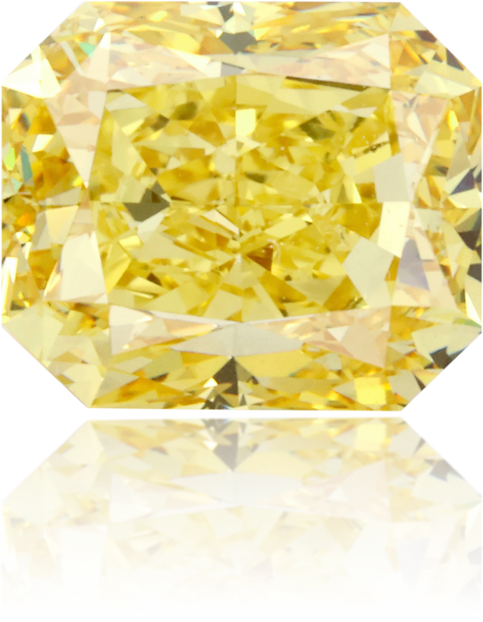 Natural Yellow Diamond Rectangle 1.54 ct Polished