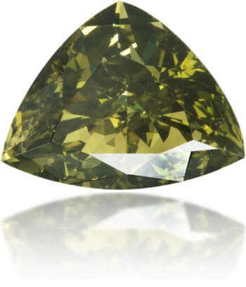 Natural Green Diamond Triangle 0.79 ct Polished
