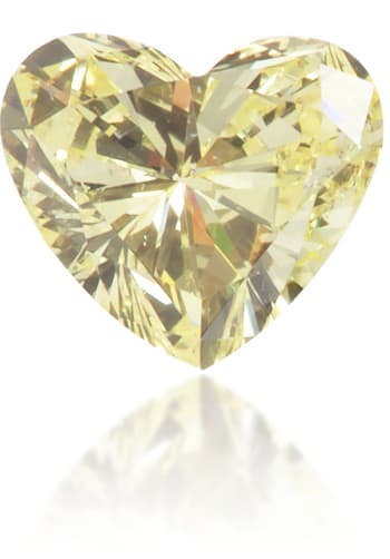 Natural Yellow Diamond Heart Shape 0.16 ct Polished
