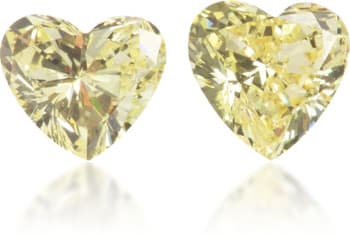 Natural Yellow Diamond Heart Shape 0.35 ct set