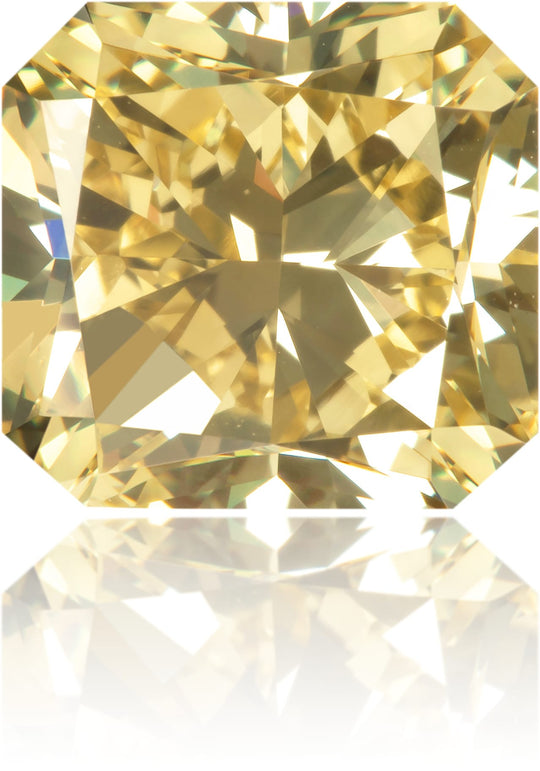 Natural Yellow Diamond Square 3.51 ct Polished