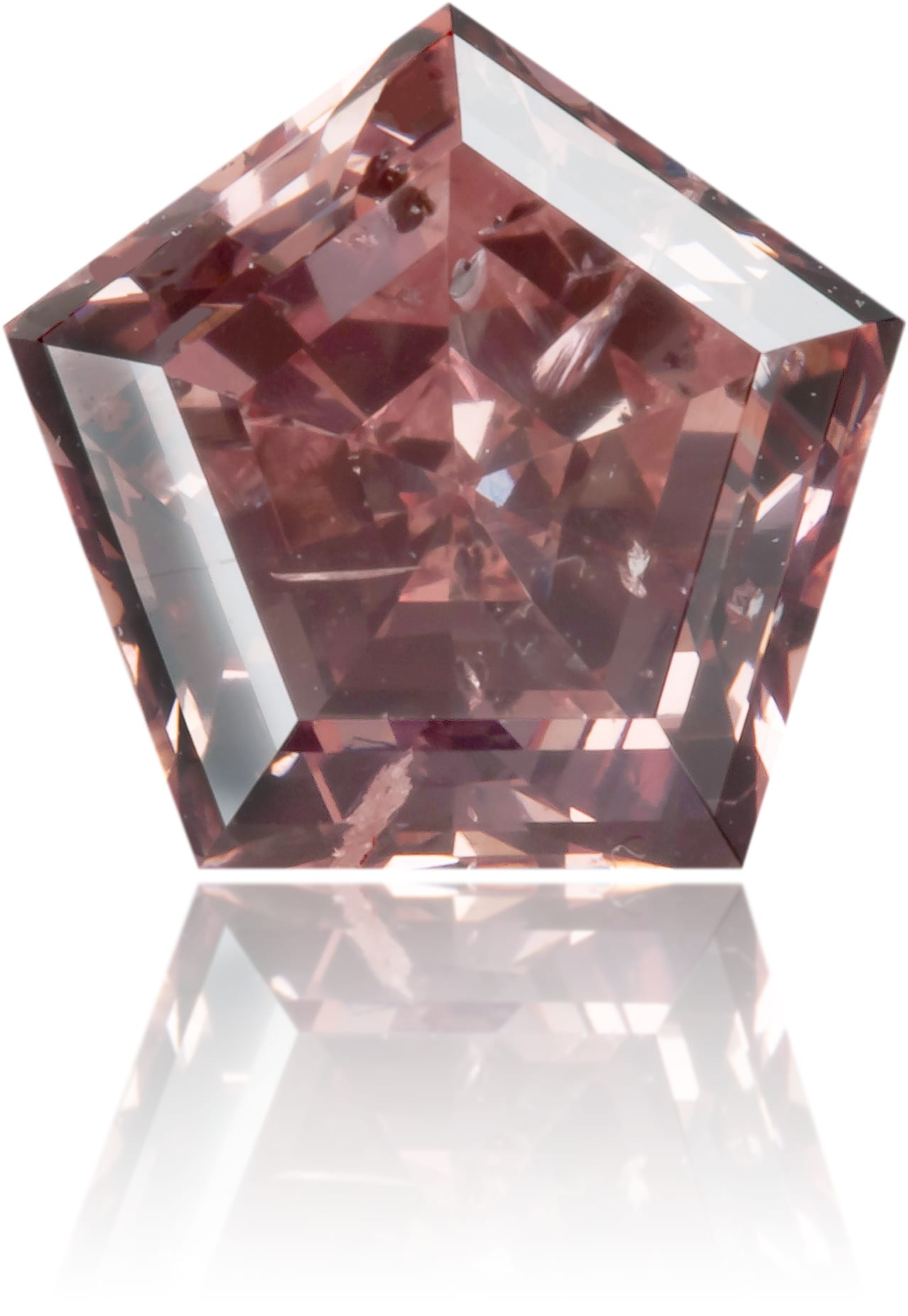 Natural Pink Diamond Pentagon 1.05 ct Polished