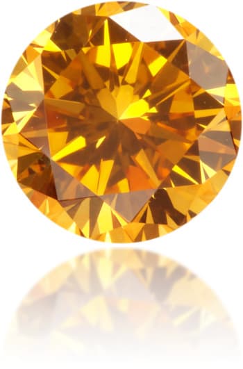 Natural Orange Diamond Round 0.51 ct Polished
