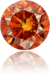 Natural Orange Diamond Round 0.49 ct Polished