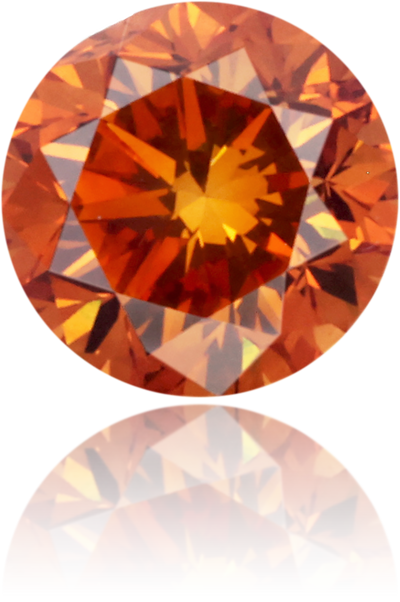 Natural Orange Diamond Round 0.49 ct Polished