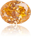 Natural Orange Diamond Oval 0.21 ct Polished