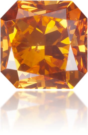 Natural Orange Diamond Square 0.60 ct Polished