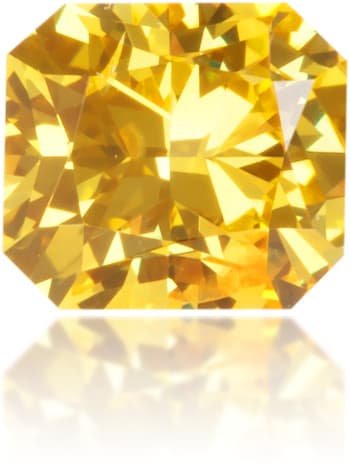 Natural Yellow Diamond Rectangle 0.39 ct Polished