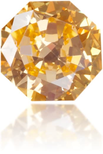 Natural Orange Diamond Octagon 0.19 ct Polished