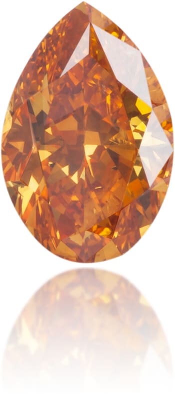 Natural Orange Diamond Pear Shape 0.43 ct Polished