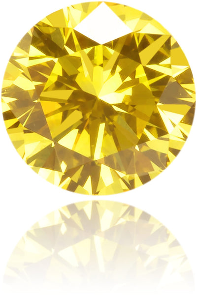 Natural Yellow Diamond Round 0.28 ct Polished