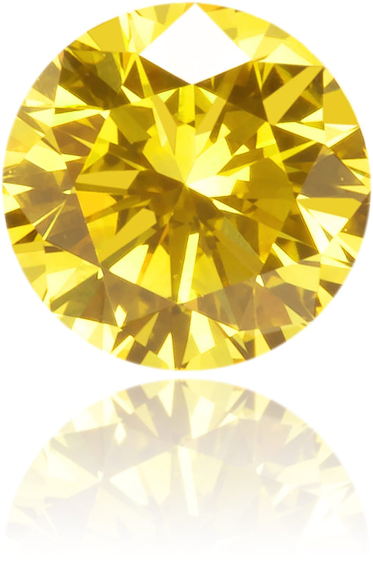 Natural Yellow Diamond Round 0.28 ct Polished