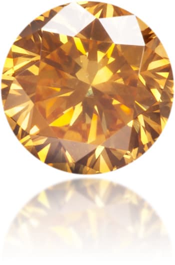 Natural Orange Diamond Round 0.31 ct Polished