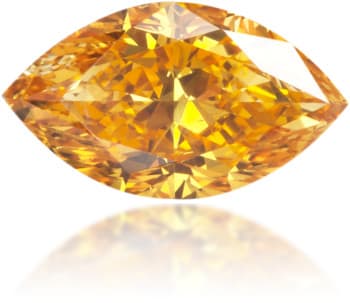Natural Orange Diamond Marquise 0.39 ct Polished