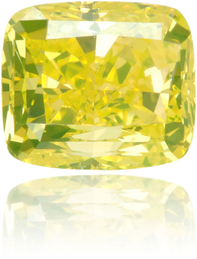 Natural Yellow Diamond Cushion 0.52 ct Polished