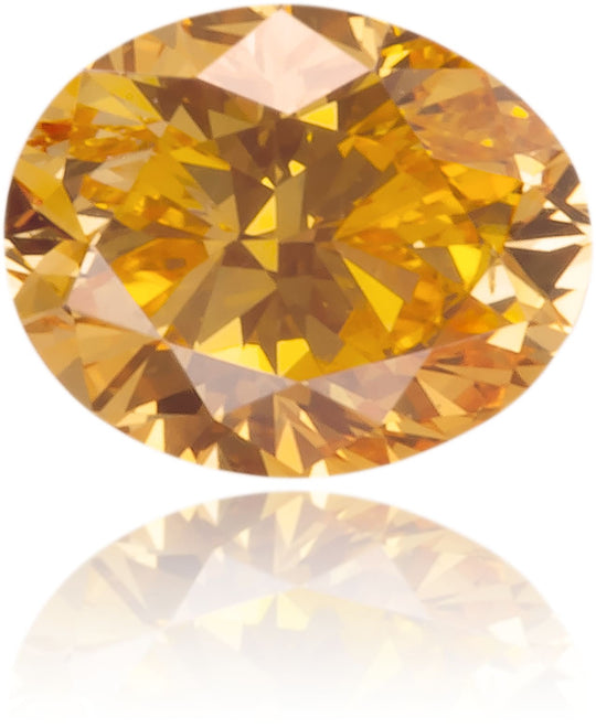 Natural Orange Diamond Oval 0.17 ct Polished