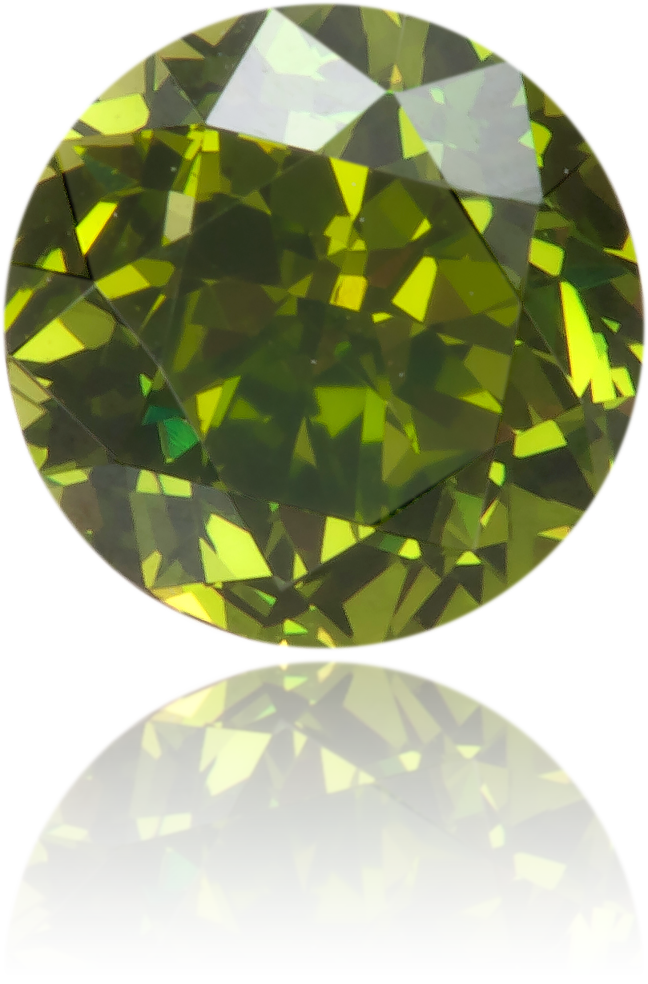 Natural Green Diamond Round 0.38 ct Polished