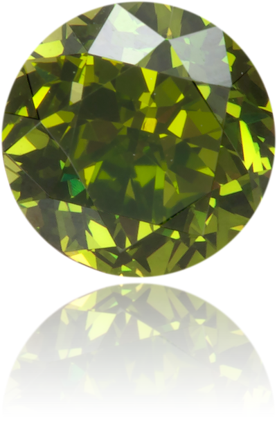 Natural Green Diamond Round 0.38 ct Polished