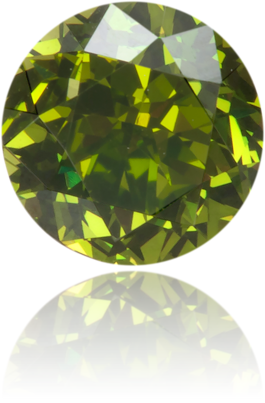 Natural Green Diamond Round 0.38 ct Polished