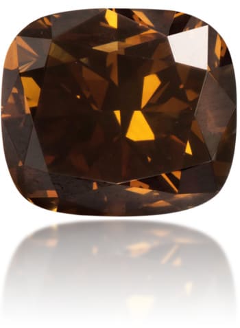 Natural Brown Diamond Cushion 3.16 ct Polished