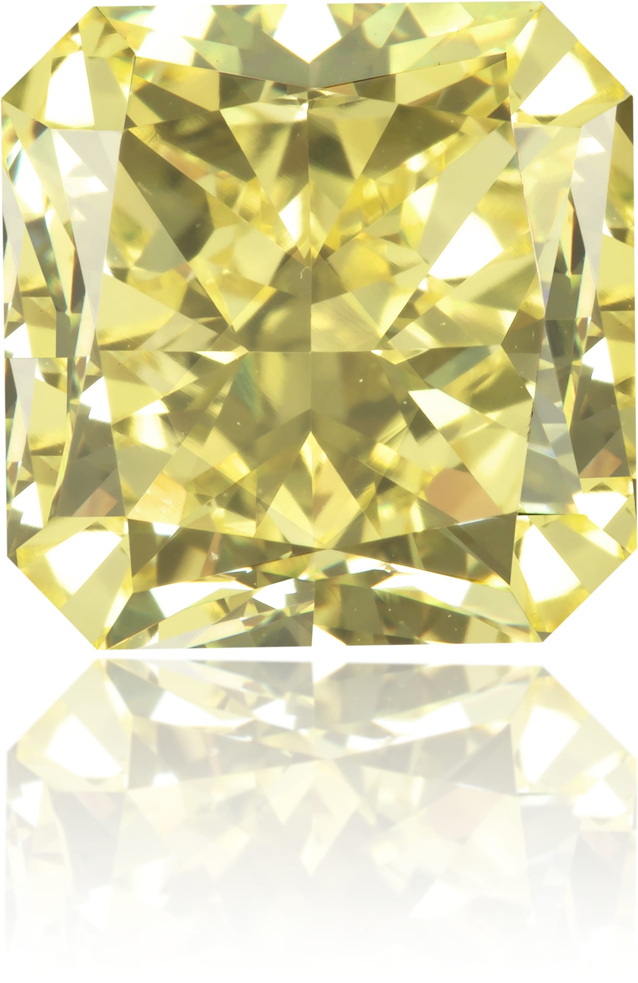 Natural Yellow Diamond Square 4.48 ct Polished